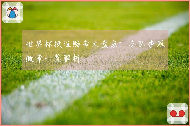 世界杯投注赔率大盘点：各队夺冠概率一览解析